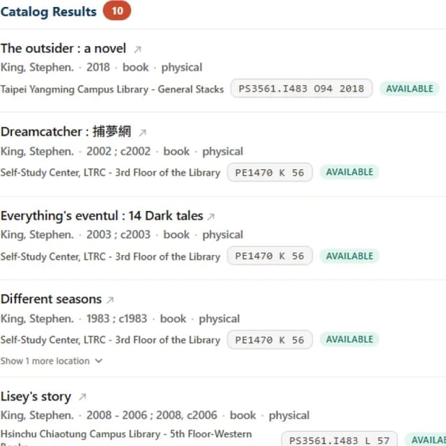NYCU Library screenshot