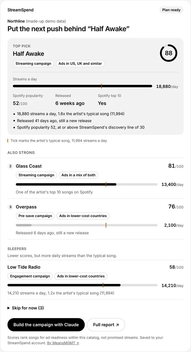 StreamSpend screenshot