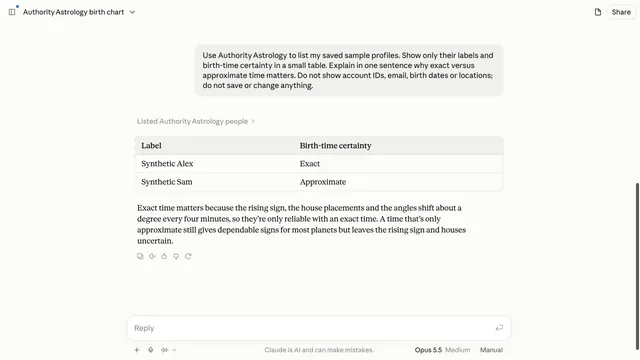 Authority Astrology: Birth Chart Calculator screenshot