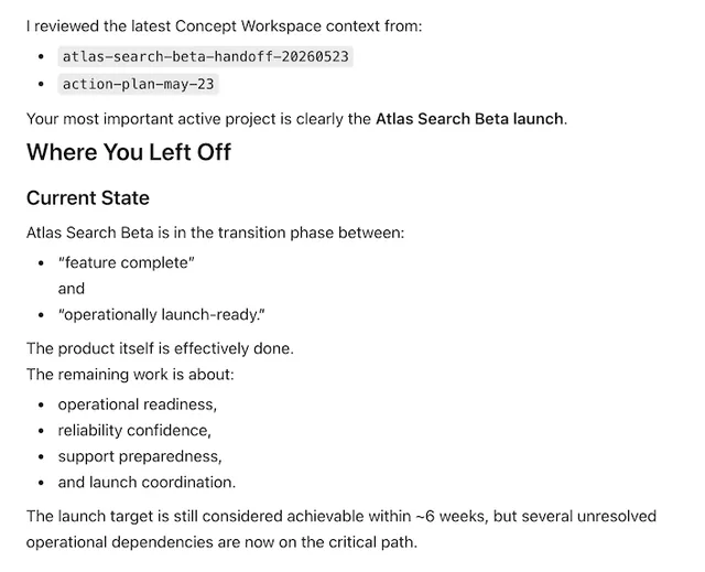 Concept Workspace screenshot