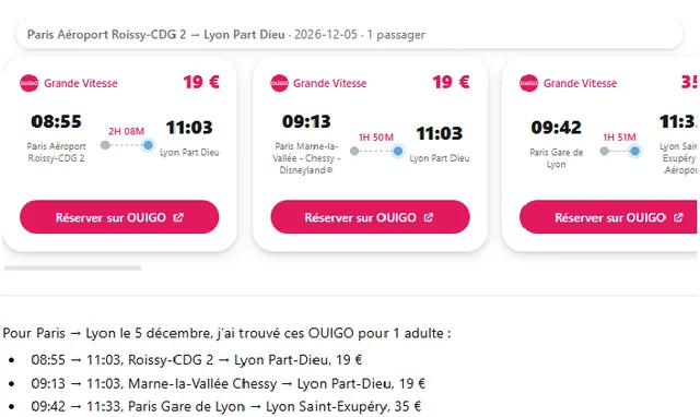 Ouigo France screenshot