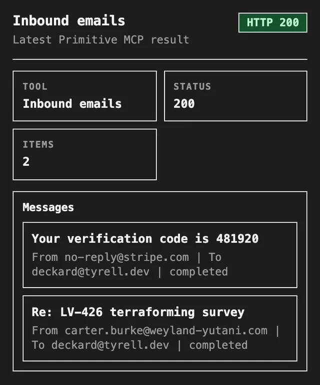 Primitive screenshot