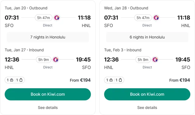 Kiwi.com screenshot