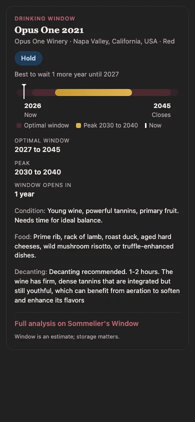 Sommelier's Window screenshot