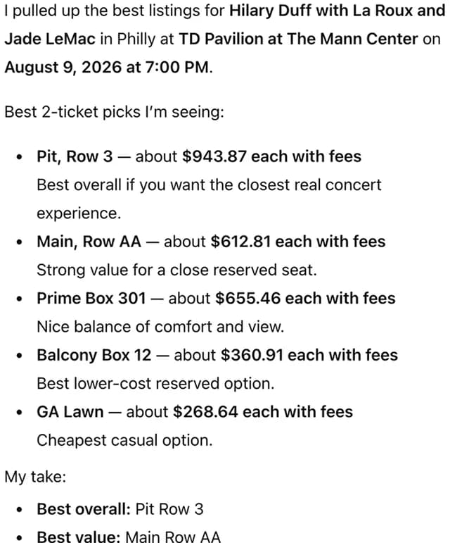 SeatGeek screenshot