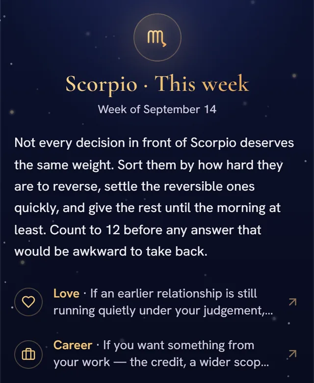 The Astro Scope Horoscope screenshot