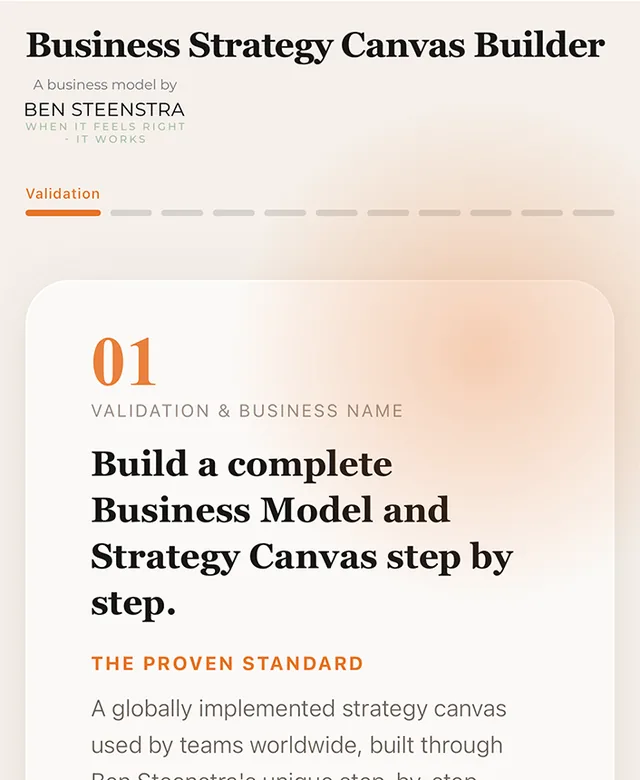 Business Strategy Builder screenshot