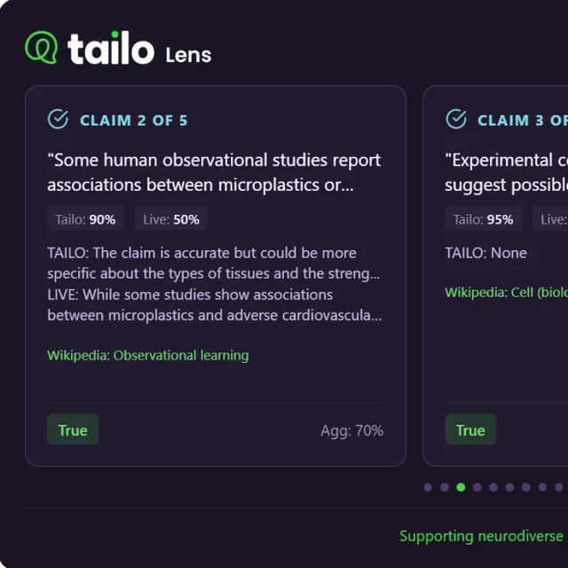 Tailo Lens screenshot