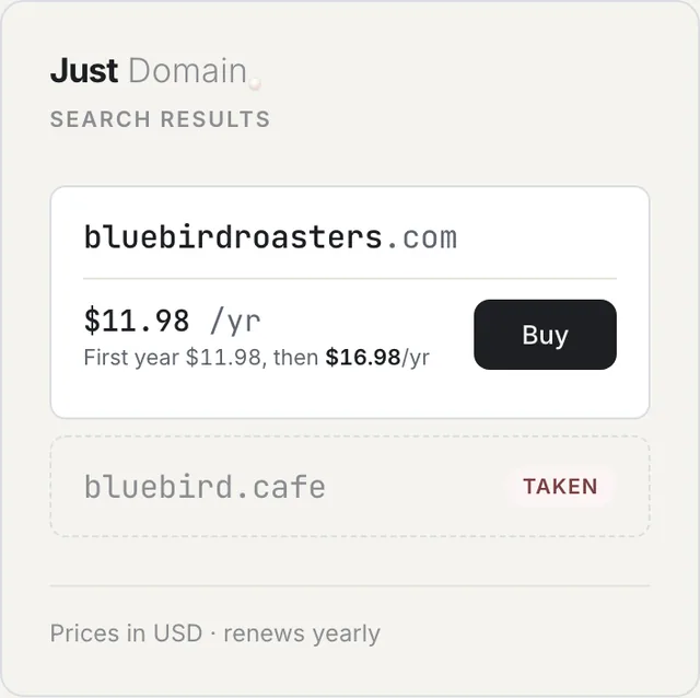 Just Domain screenshot