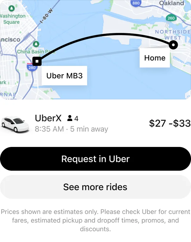 Uber screenshot
