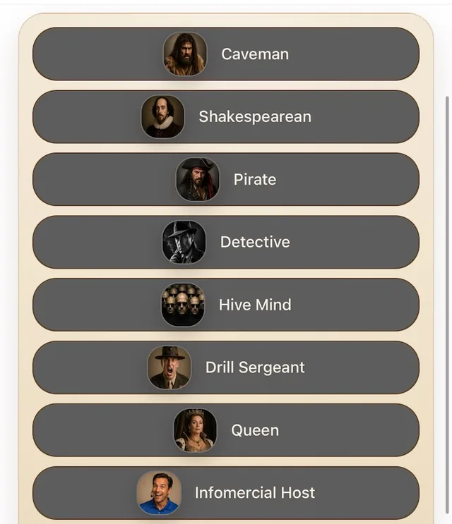 Caveman Mode screenshot