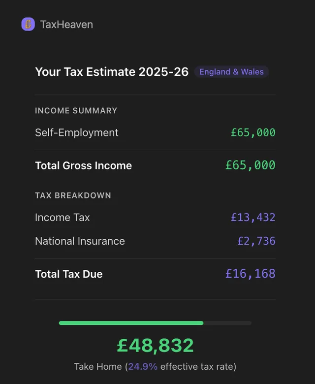 TaxHeaven screenshot