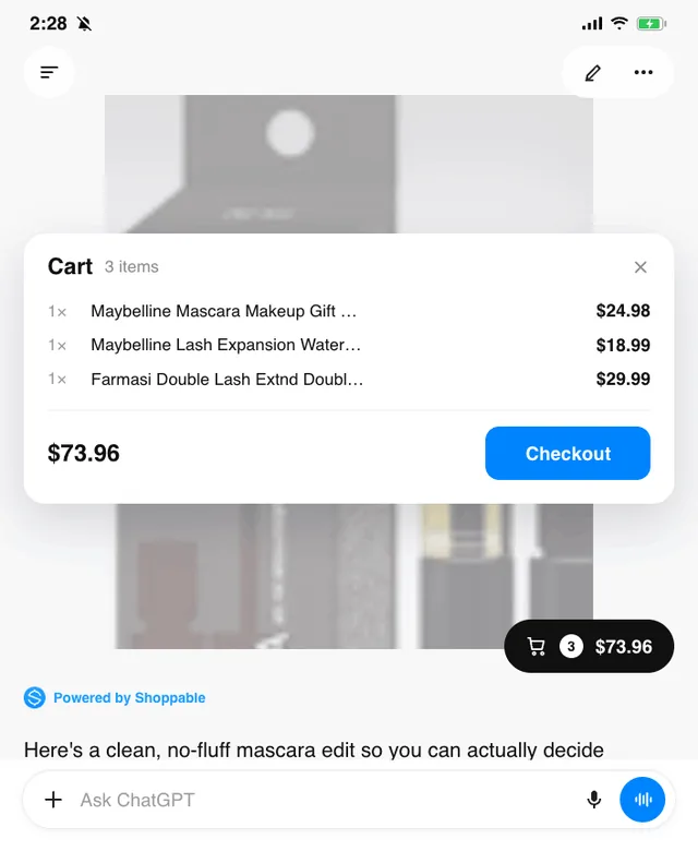 Shoppable screenshot