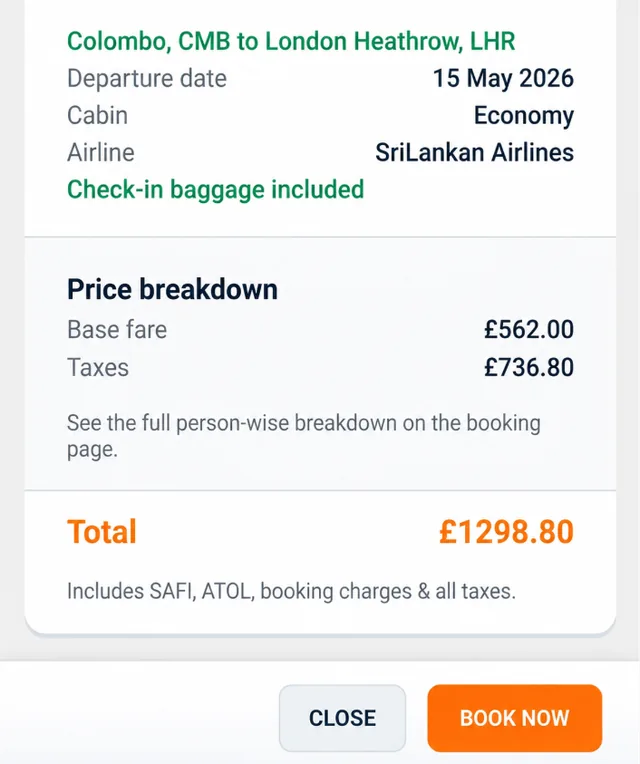 World Airfares screenshot