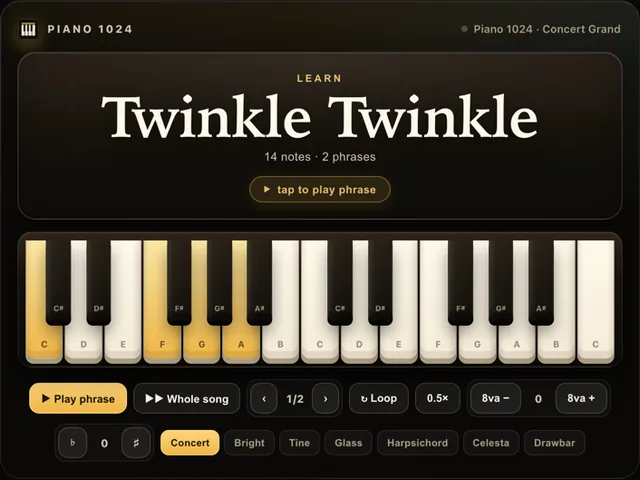 Piano 1024 screenshot