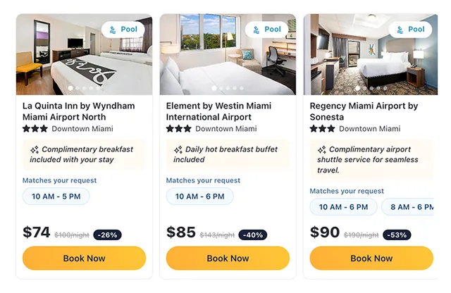 Dayuse Hotels screenshot