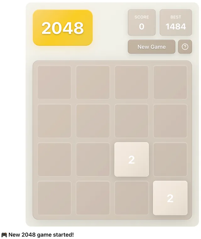 2048 screenshot
