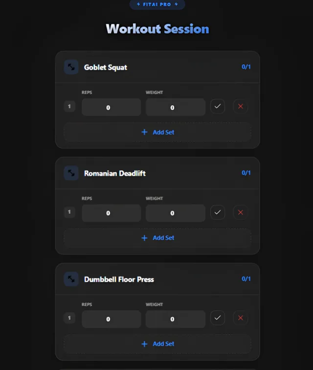 FitAI Pro screenshot
