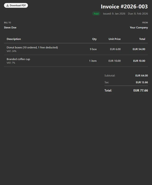 Elevate Invoices screenshot