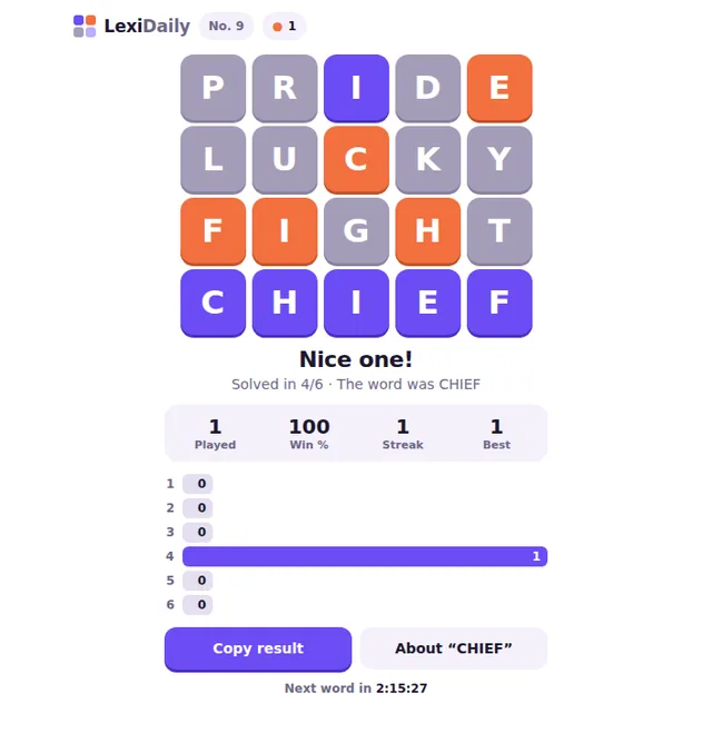 LexiDaily screenshot