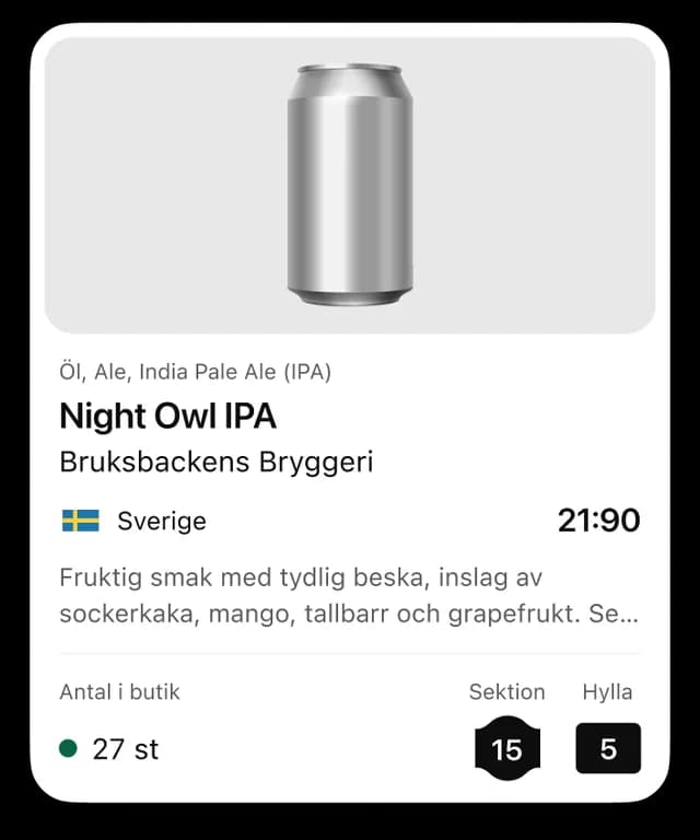Systembolaget screenshot