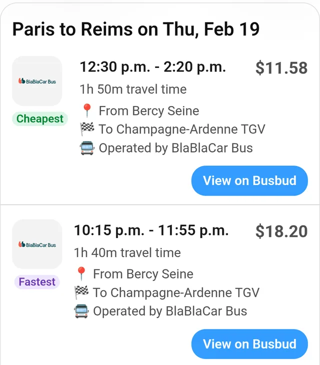 Busbud screenshot