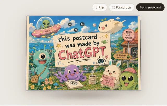 Send Postcard screenshot