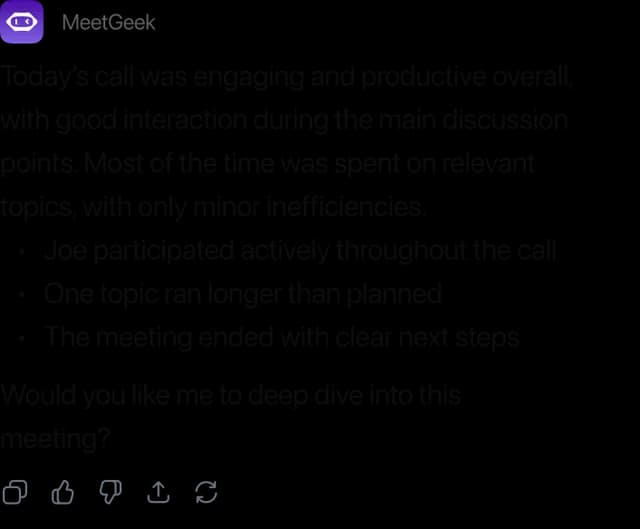 MeetGeek screenshot