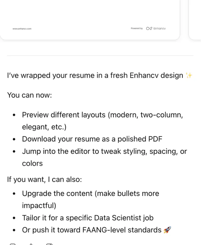 Enhancv screenshot