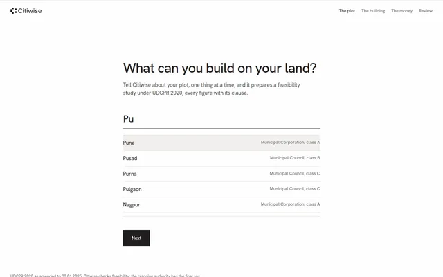 Citiwise screenshot