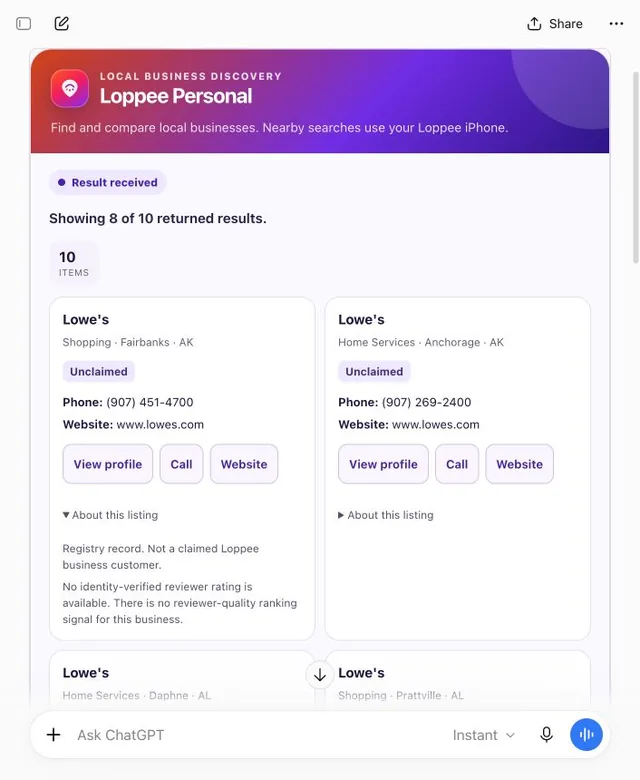 Loppee Personal screenshot