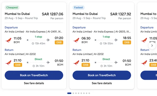 TravelSwitch screenshot
